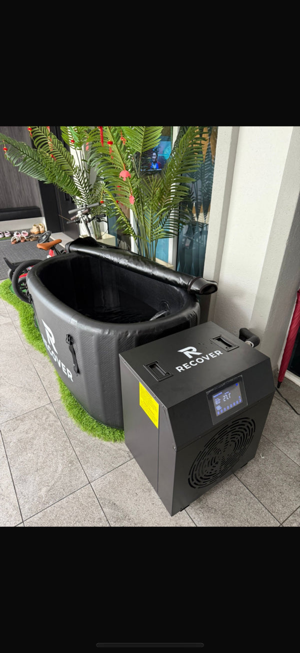 Air Plunge unit installed beside a pool